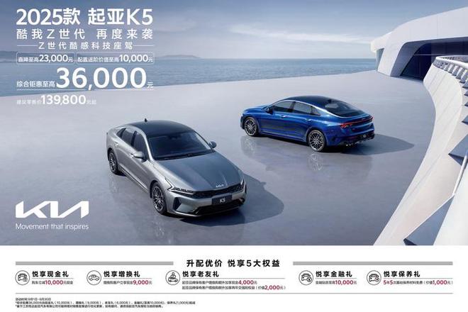 15T20T可选2025款起亚K5上市售1398-1898万